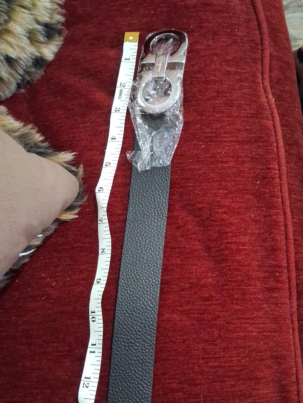 NWOT Salvatore Ferragamo Black Leather Belt with Silver Gancini Buckle